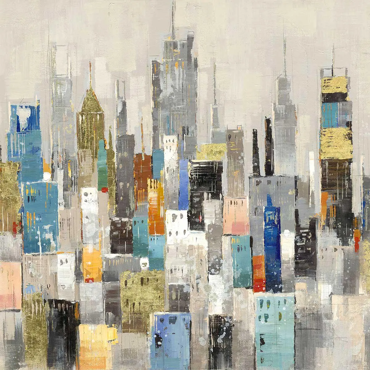Painting New York Modern Colours 100x100