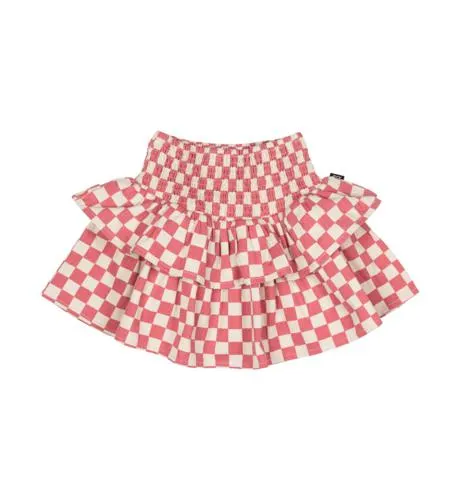 Rock Your Kid Pink Check Rara Skirt