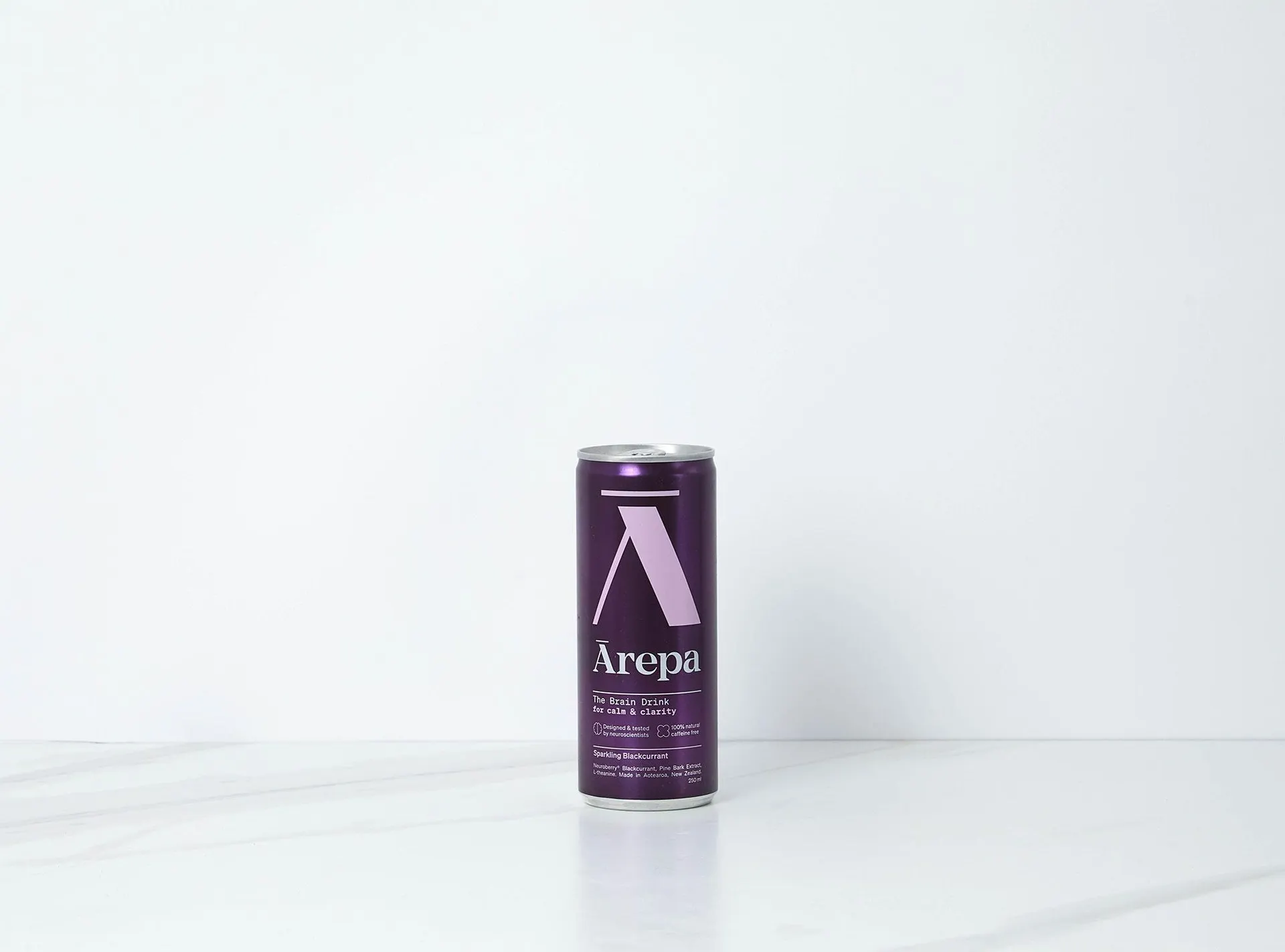 Arepa the Brain Drink Lite & Sparkling Blackcurrant 250ml Can