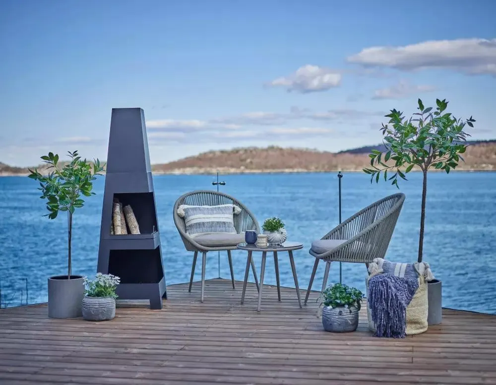 Hekla Bålpanne Svart H150cm