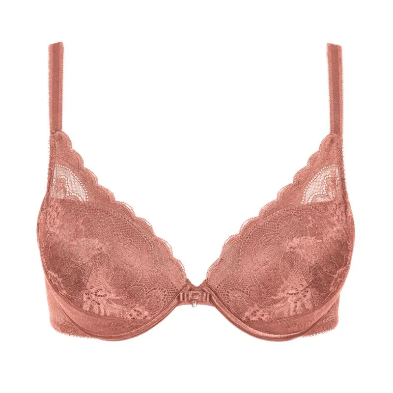 LIS-20230-77- Reggiseno super push up Evelyn in pizzo - rosa antico