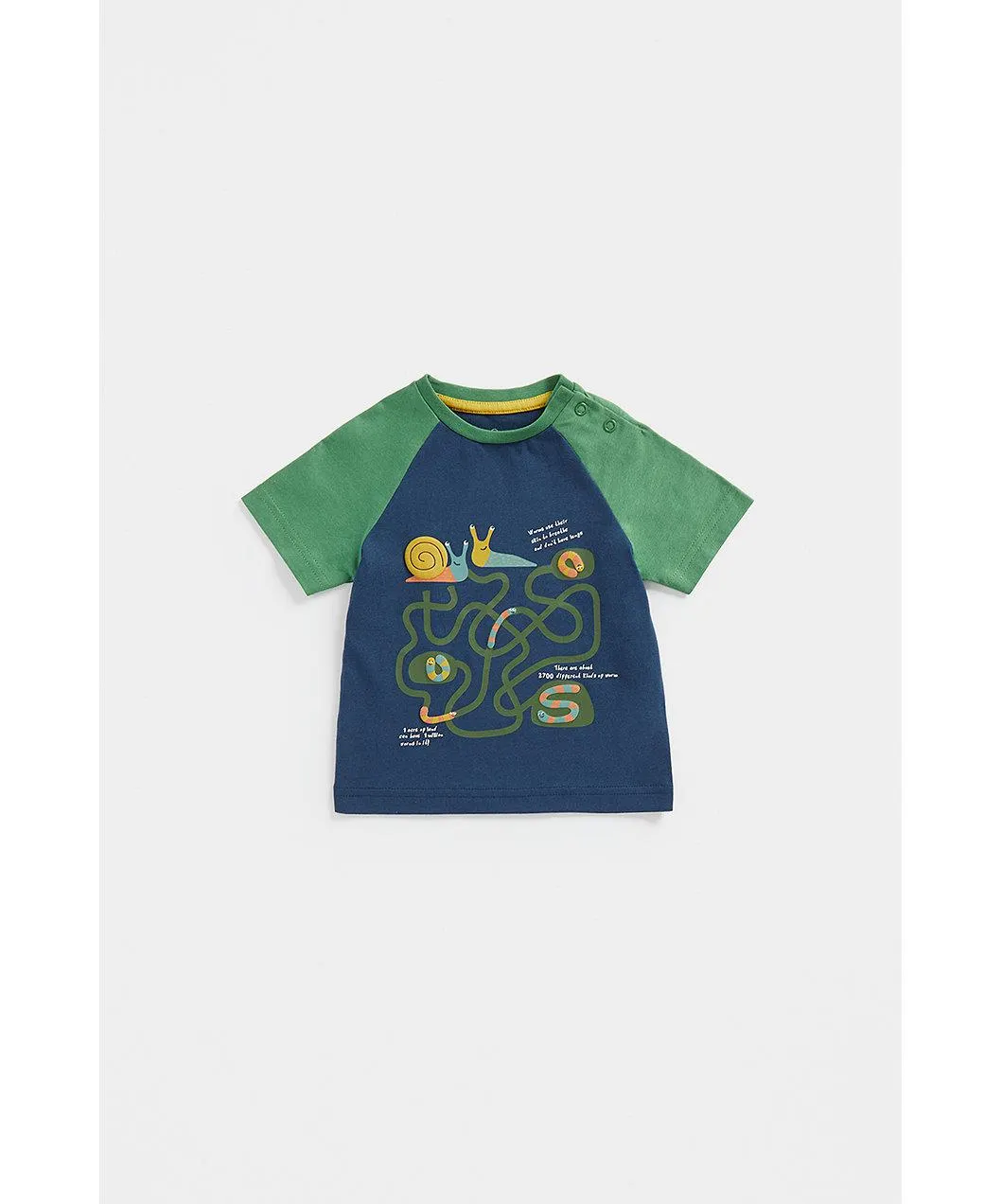 μπλούζα με σκουληκάκια και σαλιγκαράκια