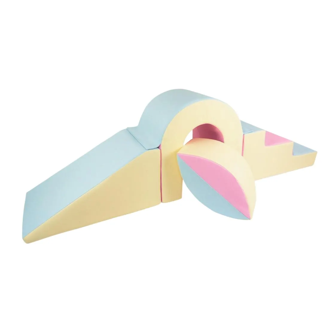 PRE ORDER MID AUGUST Eco Leather Step and Climb Soft Play Set - Pastel