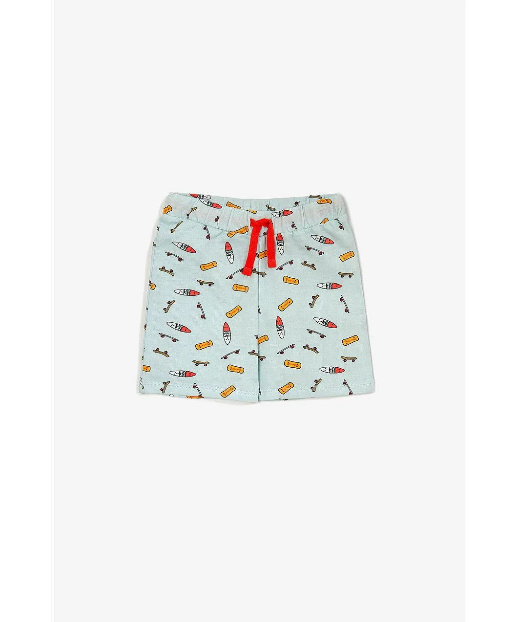 Pom & Jenny Γαλάζιο σορτσάκι με skateboards