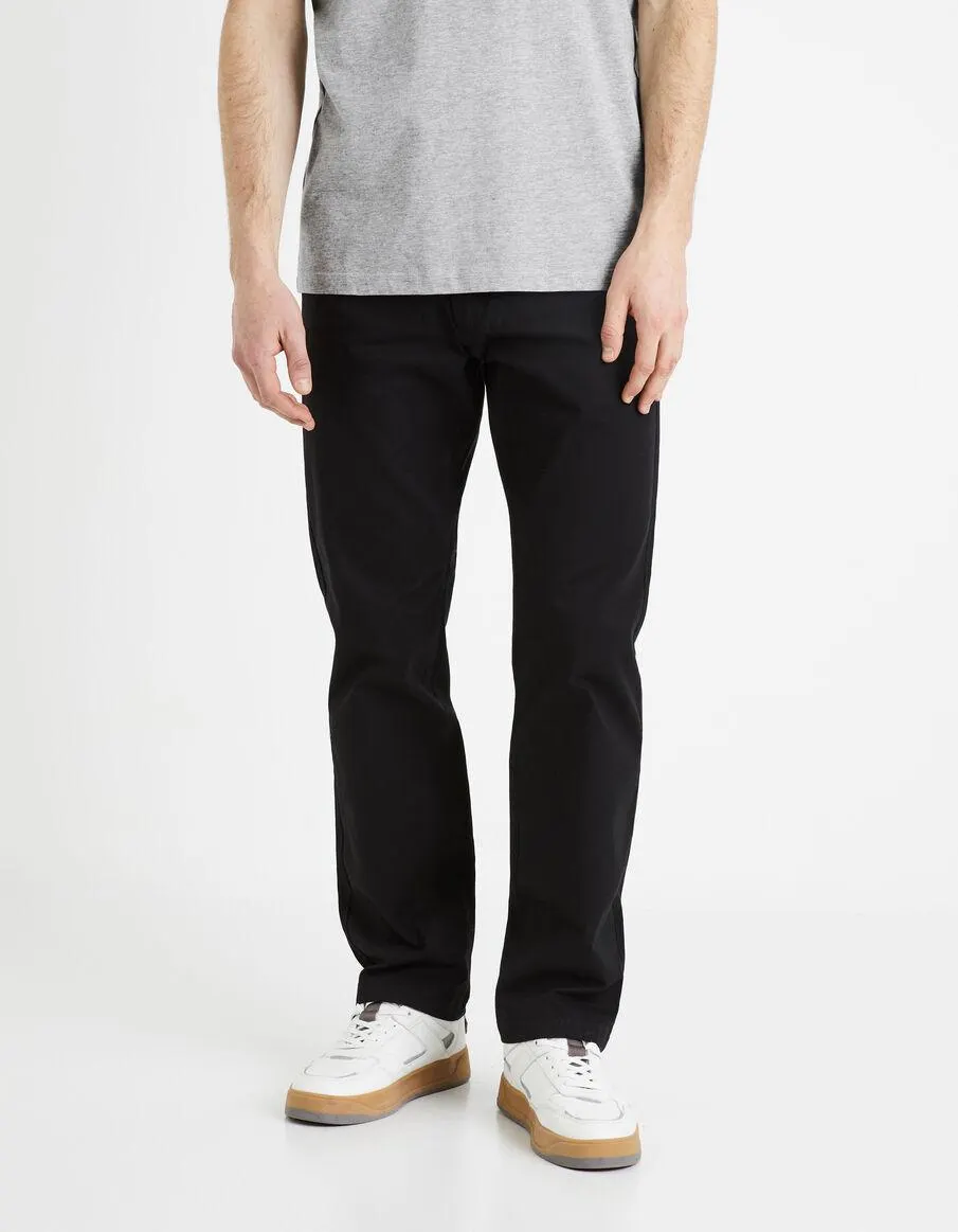 Pantalon chino straight - noir