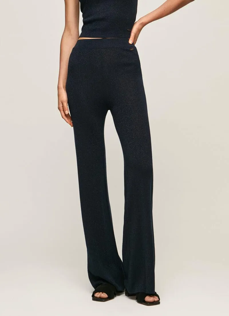 PANTALONES RECTOS METALIZADOS