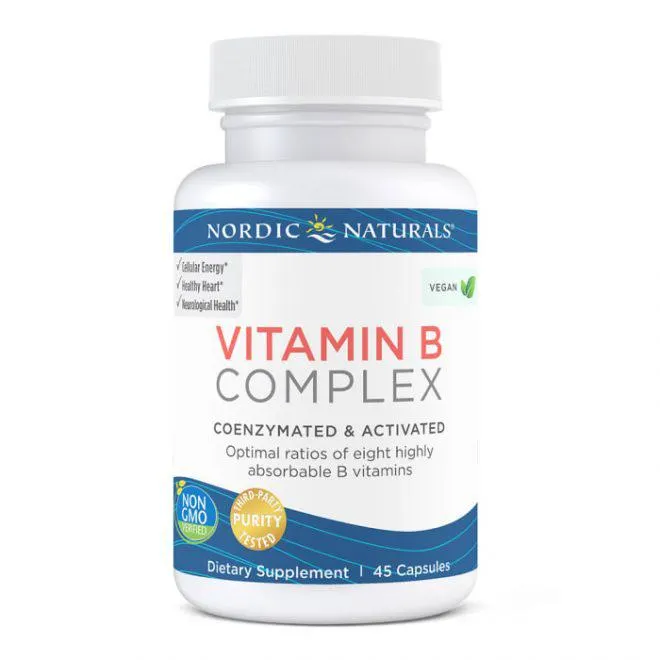 Nordic Naturals vitamin B kompleks 45 kapsler
