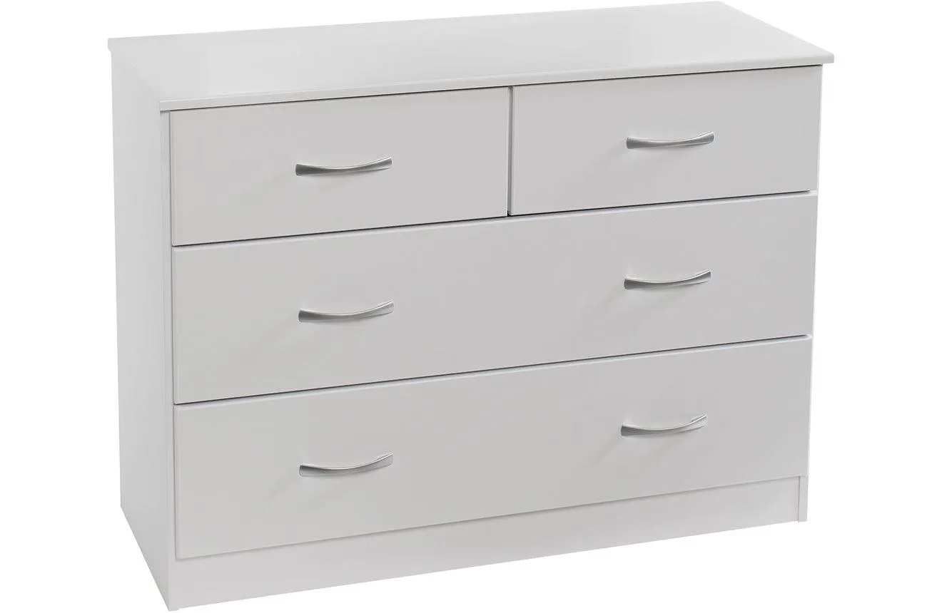 Mayson 4 Drawer Lowboy - White