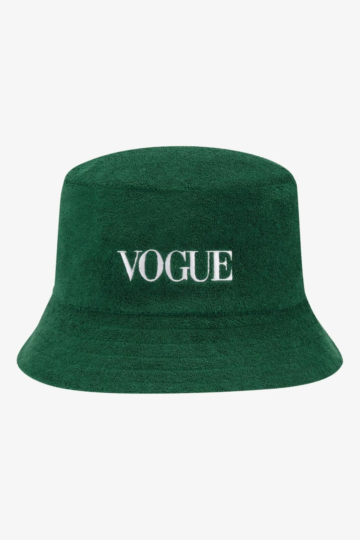 Gorro Bucket VOGUE verde oscuro con logo bordado