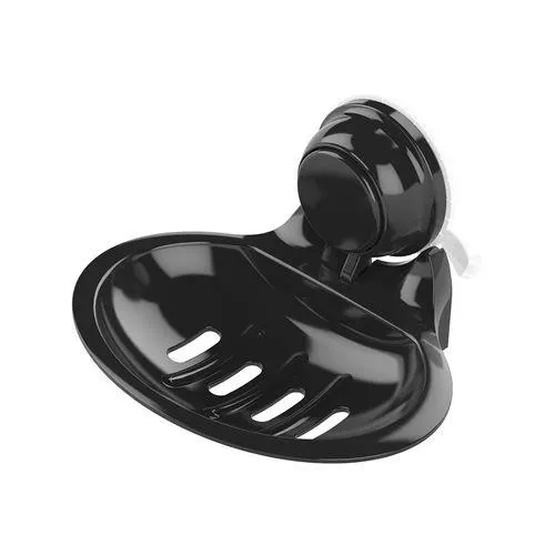 Naleon Black Bathroom Suction Soap Dish