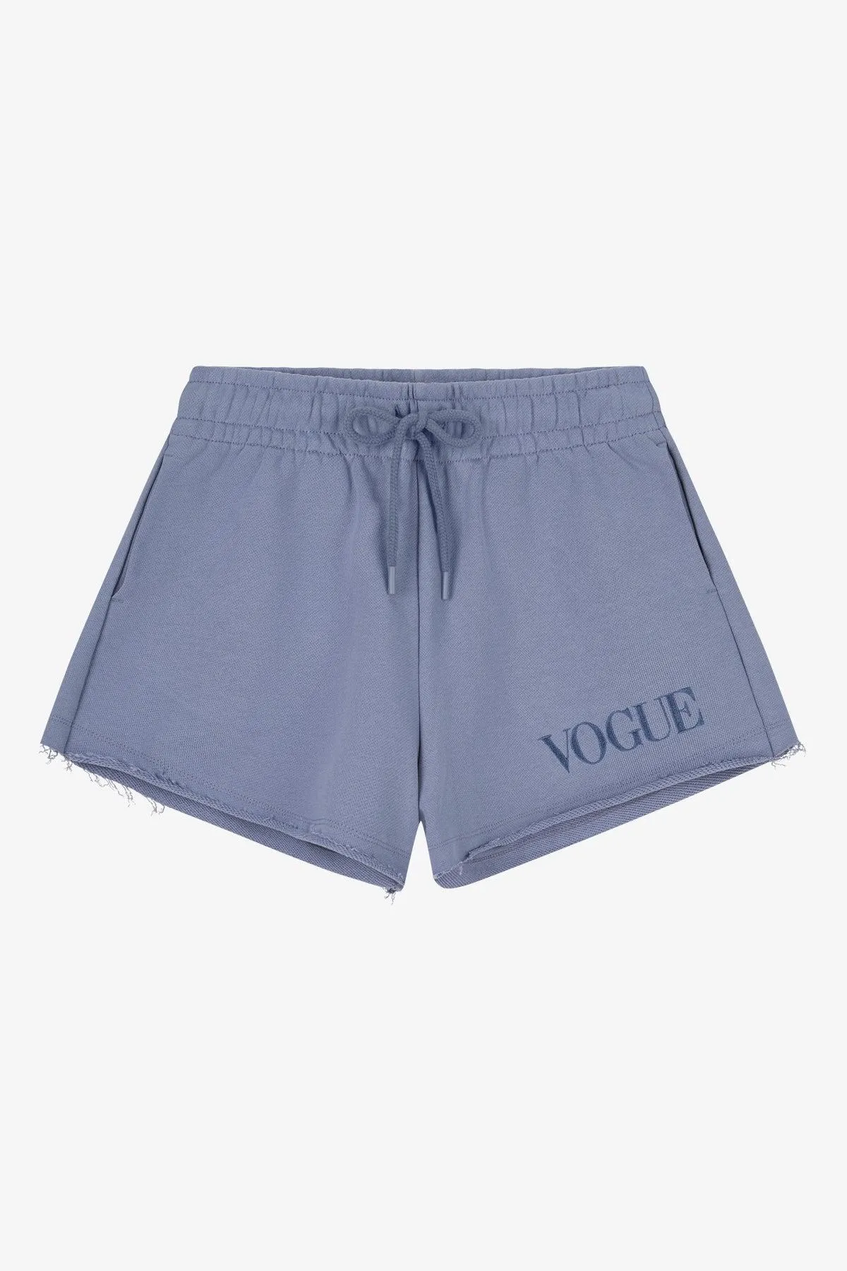 Shorts VOGUE azules con logo bordado