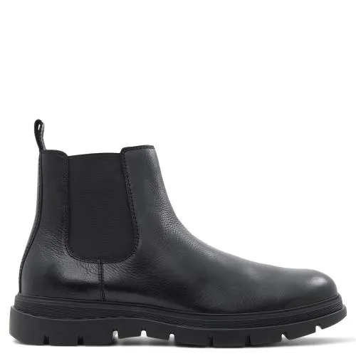 Μαύρο δερμάτινο ανδρικό Chelsea μποτάκι WEANNON 00066715-M14