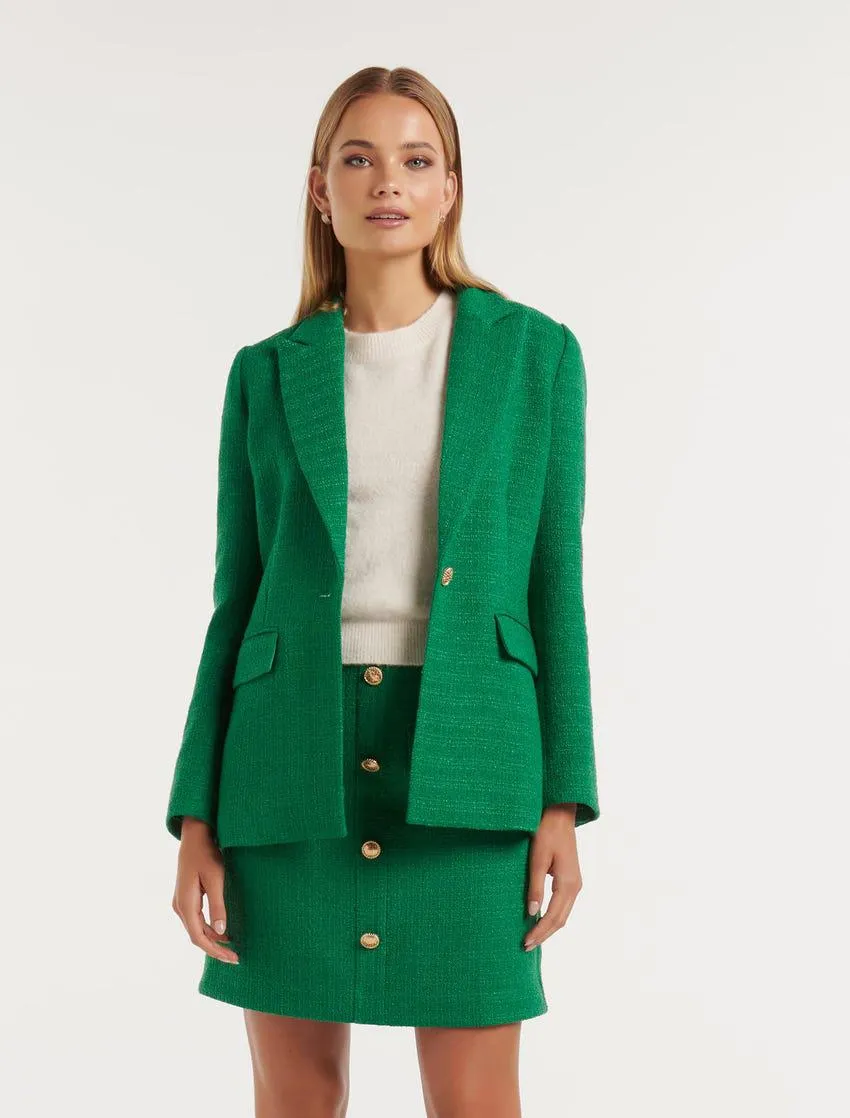 Gretel Single-Breasted Bouclé Jacket