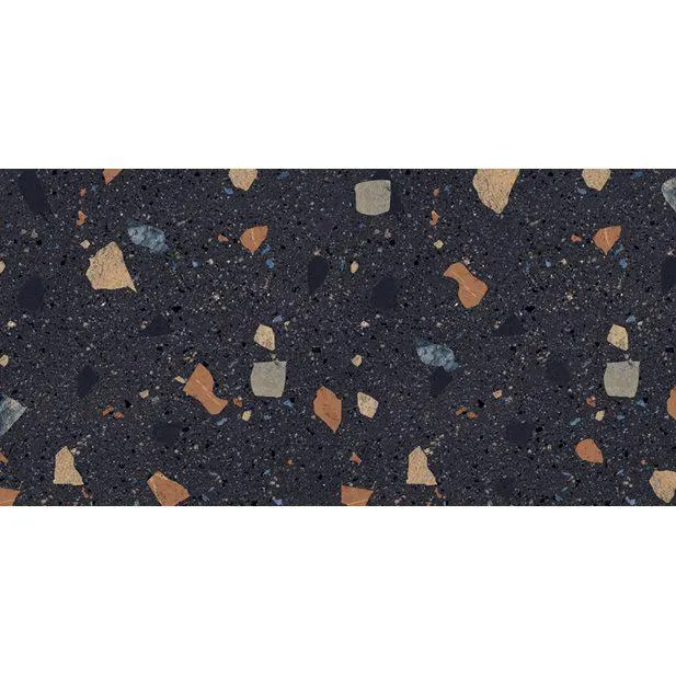 French Black Terrazo Rectified 60 x 120