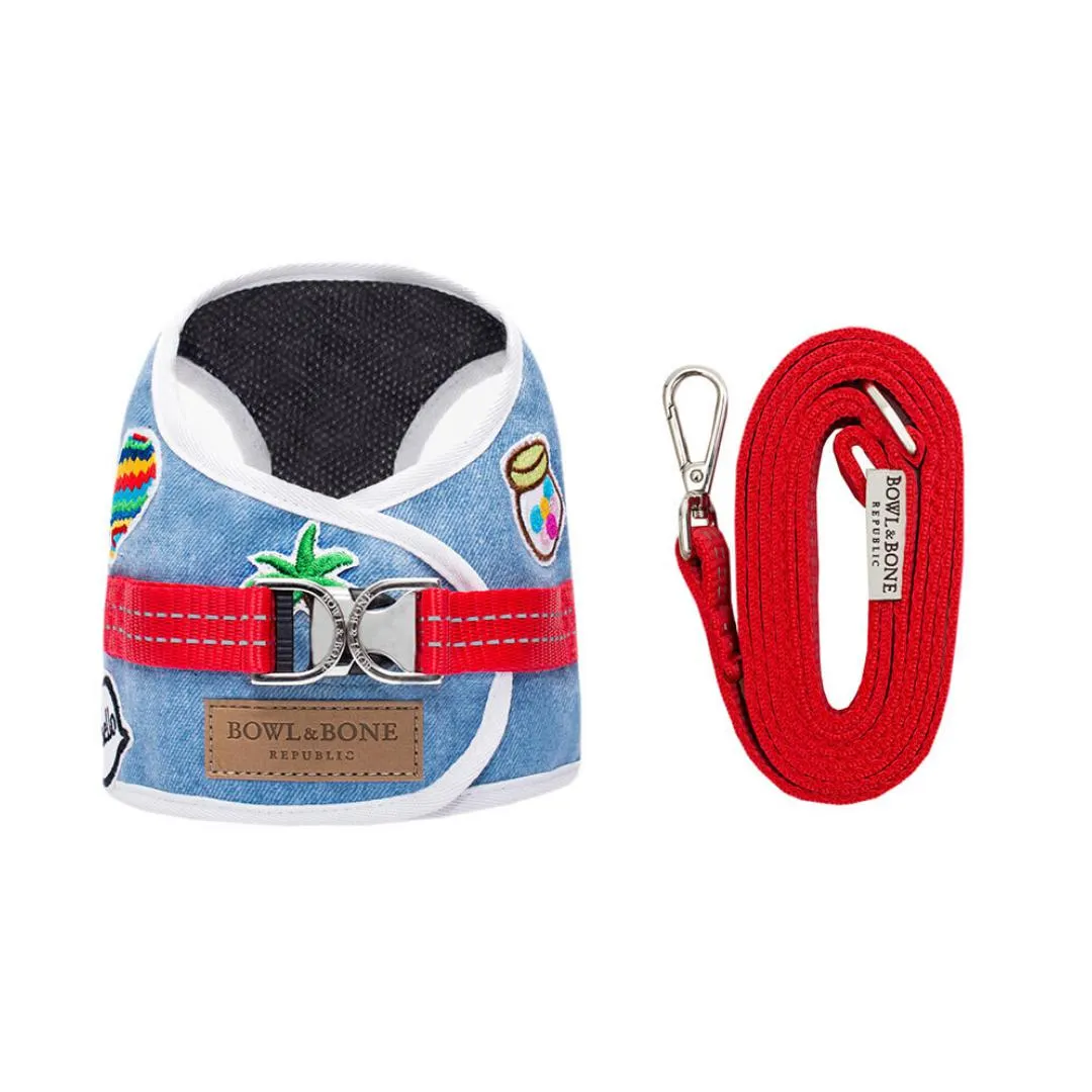 Dog Harness Denim - Blue