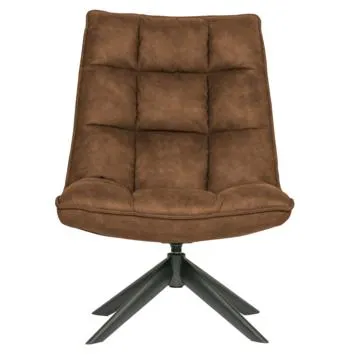 Draaifauteuil Jouke kunstleer cognac
