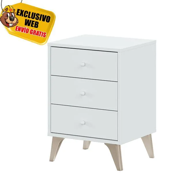 Mesita de noche 3 cajones Sweet
