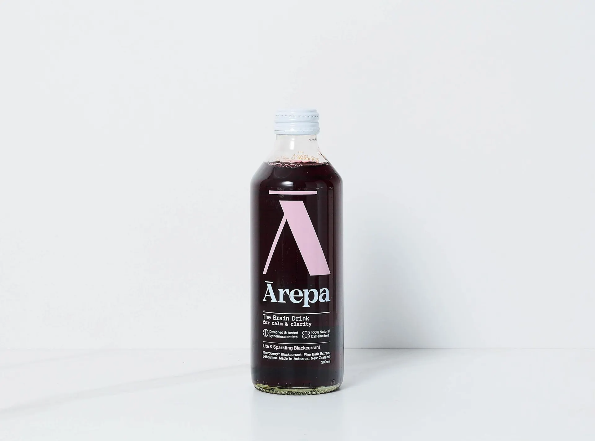 Arepa the Brain Drink Lite & Sparkling Blackcurrant 300ml Glass