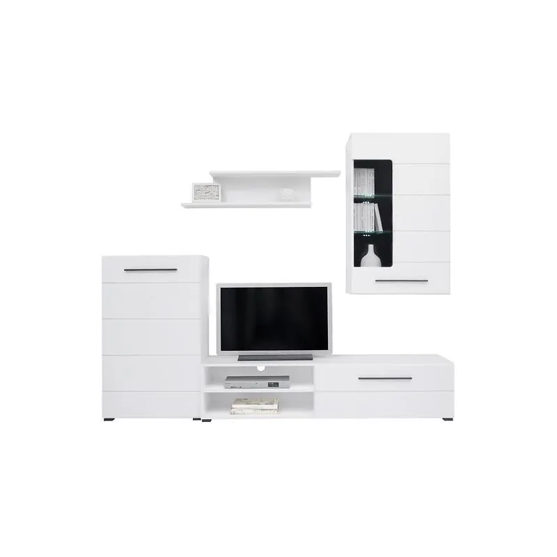 BRW- Σετ επίπλου Tv LENA Λευκό 40x188x228cm