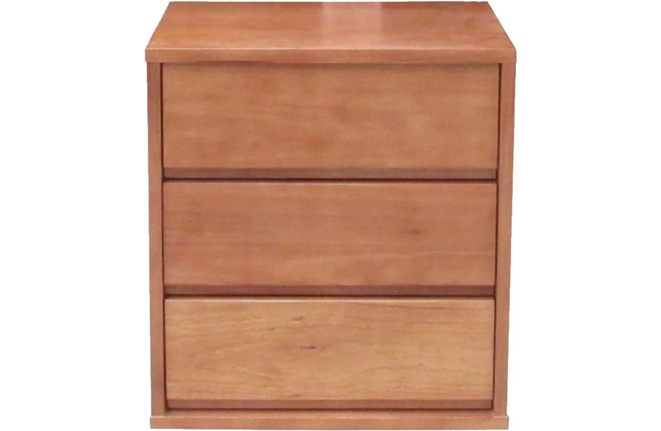 Saxon 3 Drawer Bedside - Honey