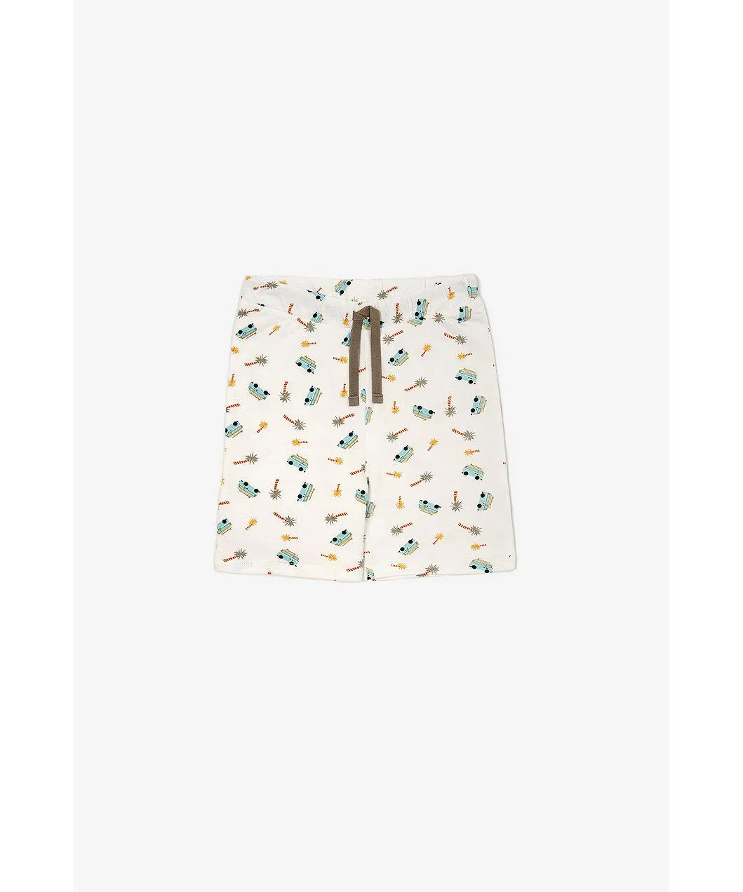 Pom & Jenny Εκρού σορτσάκι campervan