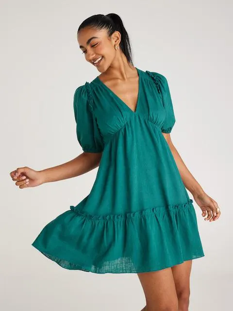 Linen Blend Remi Mini Dress