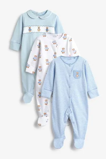 Baby Sleepsuits 3 Pack (0-2yrs)