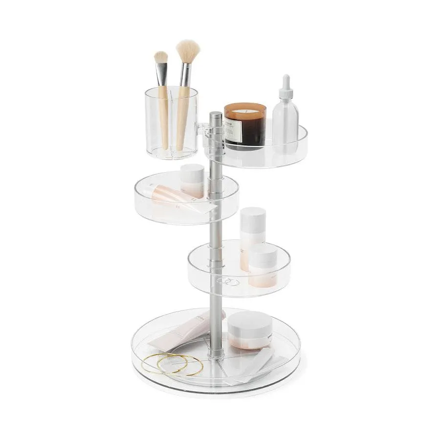 Umbra Pirouette Cosmetic Organiser Clear/Nickel