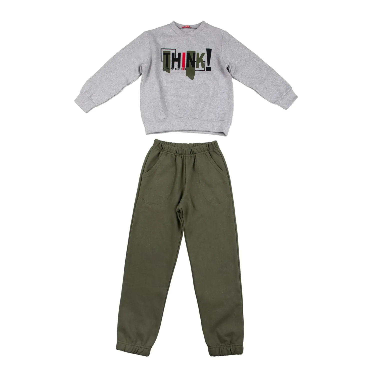 Χειμερινό σετ φόρμας για αγόρι σε λαδί γκρι χρώμα -22.2902G