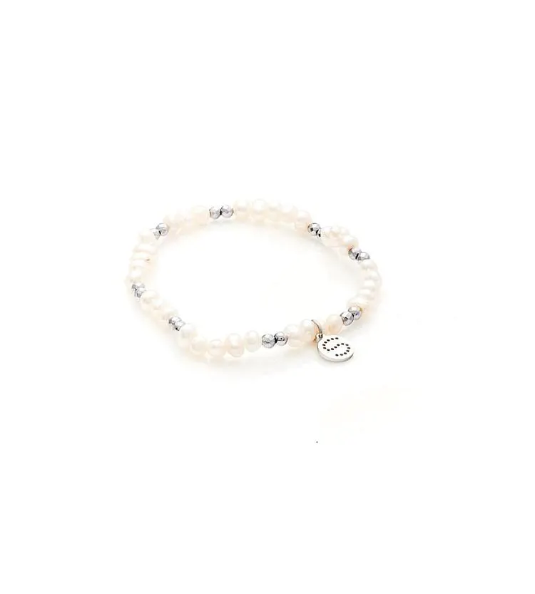 Silk & Steel La Mer Pearl/Silver Bracelet