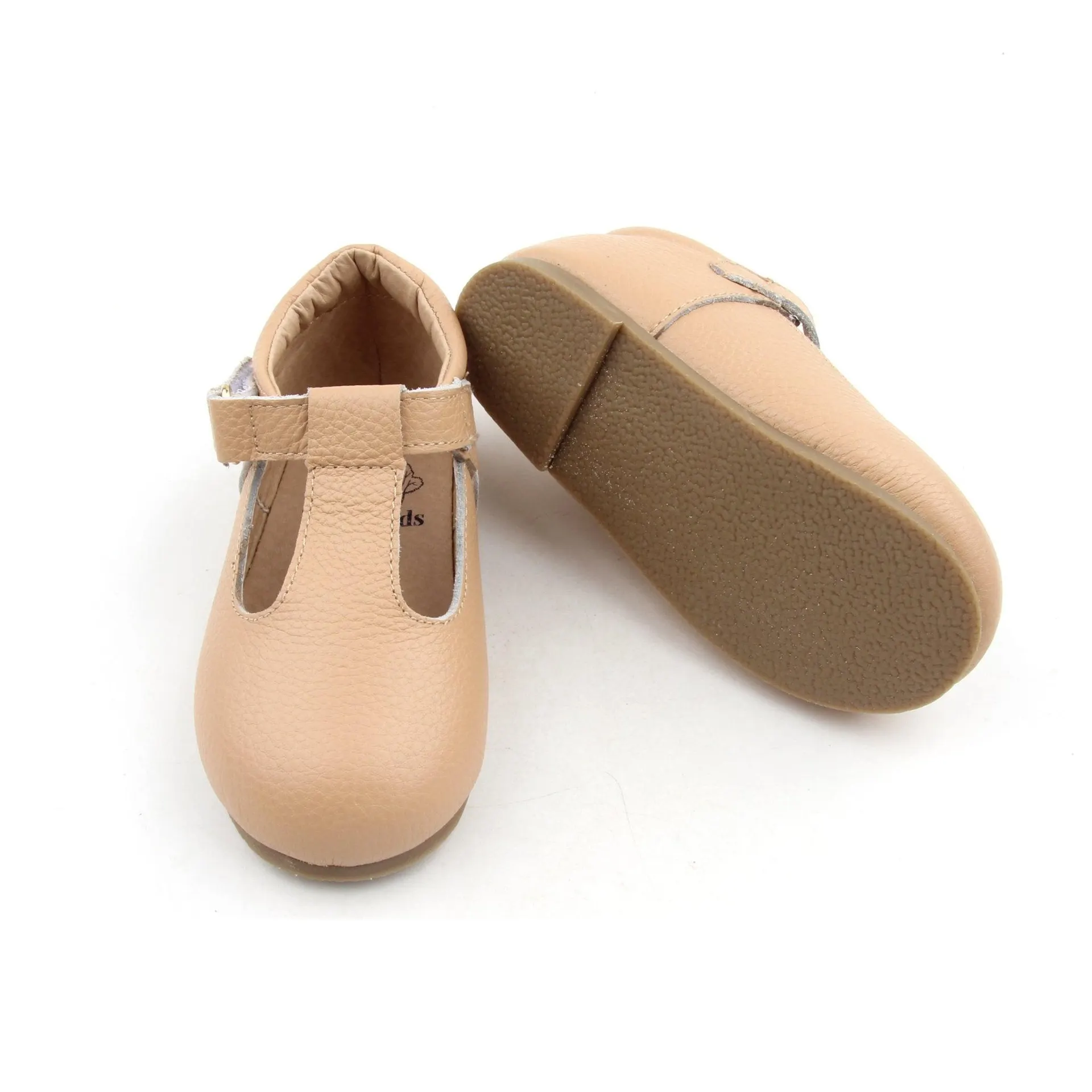 Beige T-bar shoes