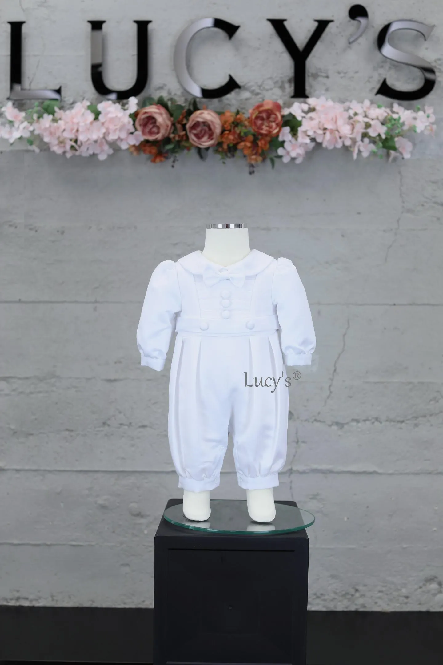 Baby Boys Premium Christening/Baptism Romper - Jonathan
