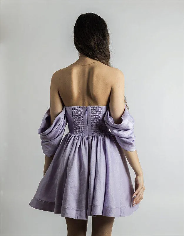 Zorina Sweetheart Mini Dress Lilac