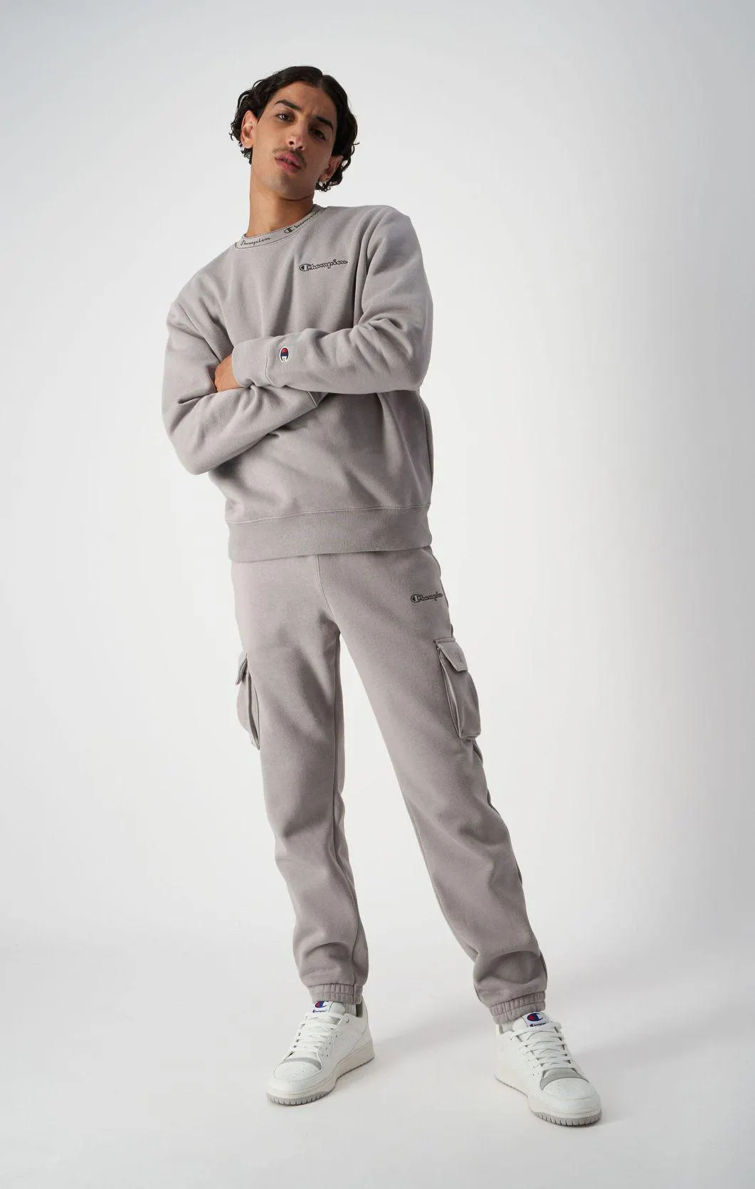 Sudadera de felpa perchada gruesa con cuello acanalado