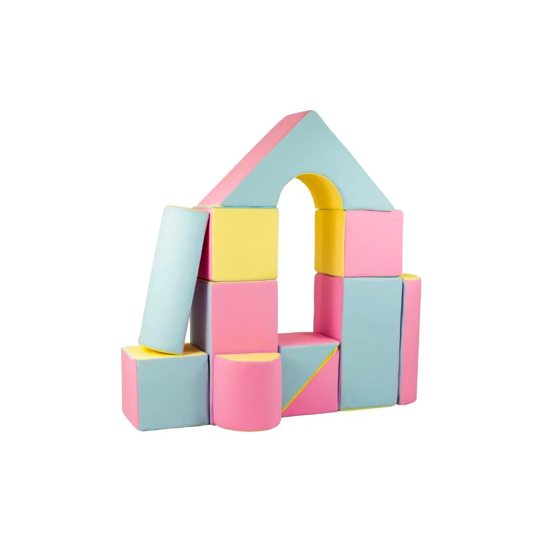 PRE ORDER MID AUGUST Eco Leather Castle Soft Play Set - Pastel