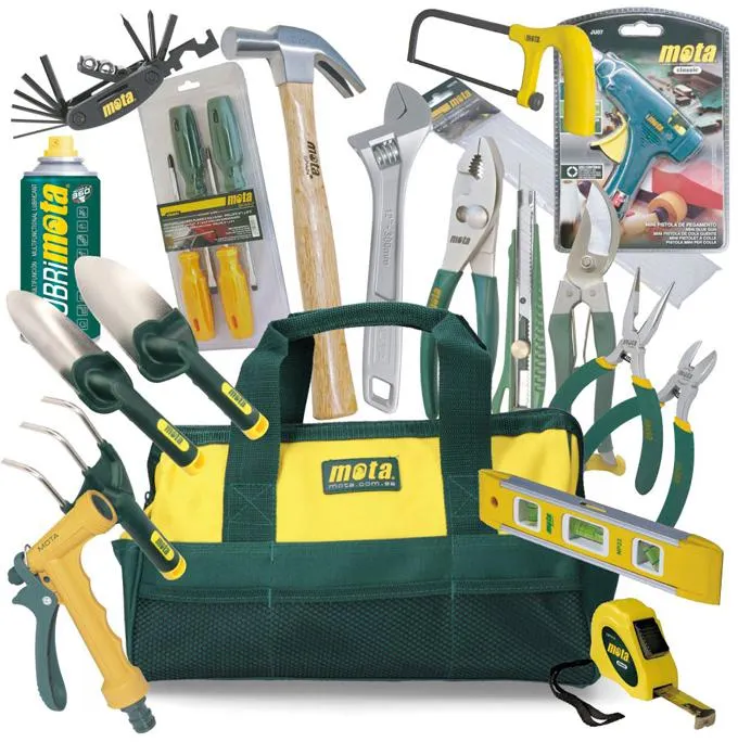 BOLSO CON 17 HERRAMIENTAS "HOGAR-JARDIN" BZ20 MOTA
