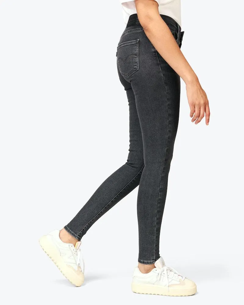 720™ High Rise Super Skinny Svart Jeans
