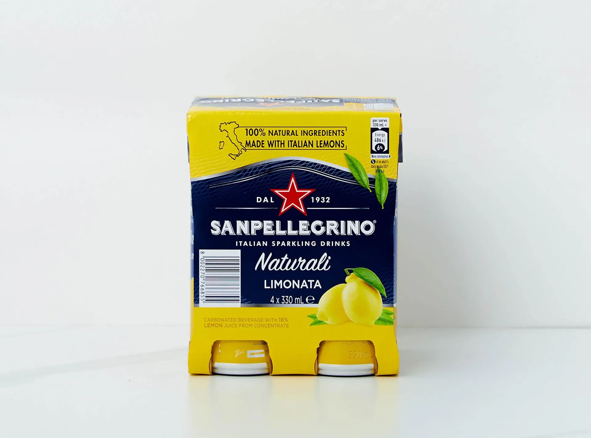 San Pellegrino Limonata (Lemon) Sparkling Drink 330ml 4 pack