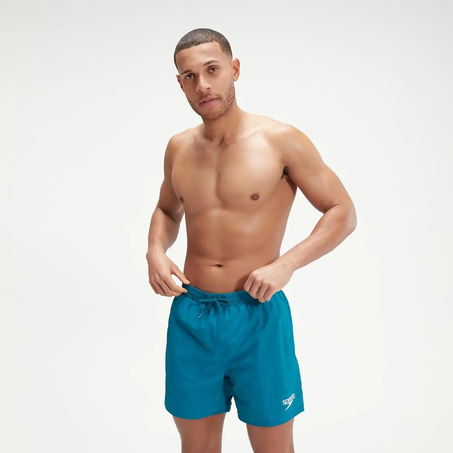 Bañador tipo bermuda Essential de 40 cm para hombre, verde azulado