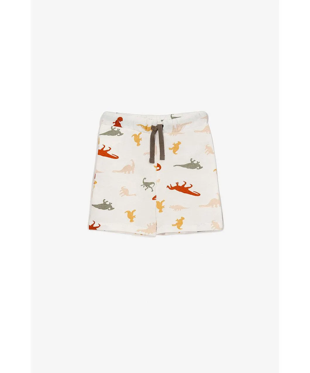 Pom & Jenny Εκρού σορτσάκι με δεινοσαυράκια