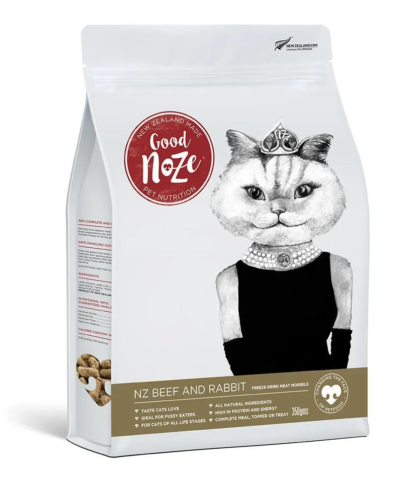 Goodnoze NZ Beef & Rabbit Freeze Dried Cat Food 350g 350g