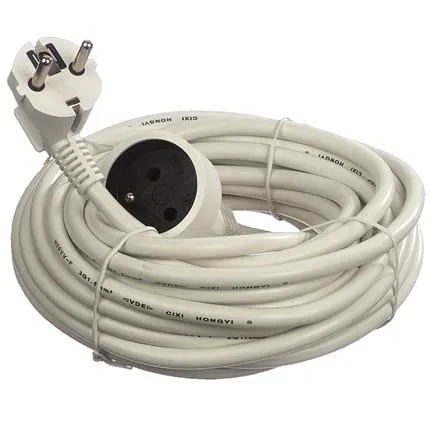 Scanpart verlengkabel 3x1.5 mm 3m penaarde wit