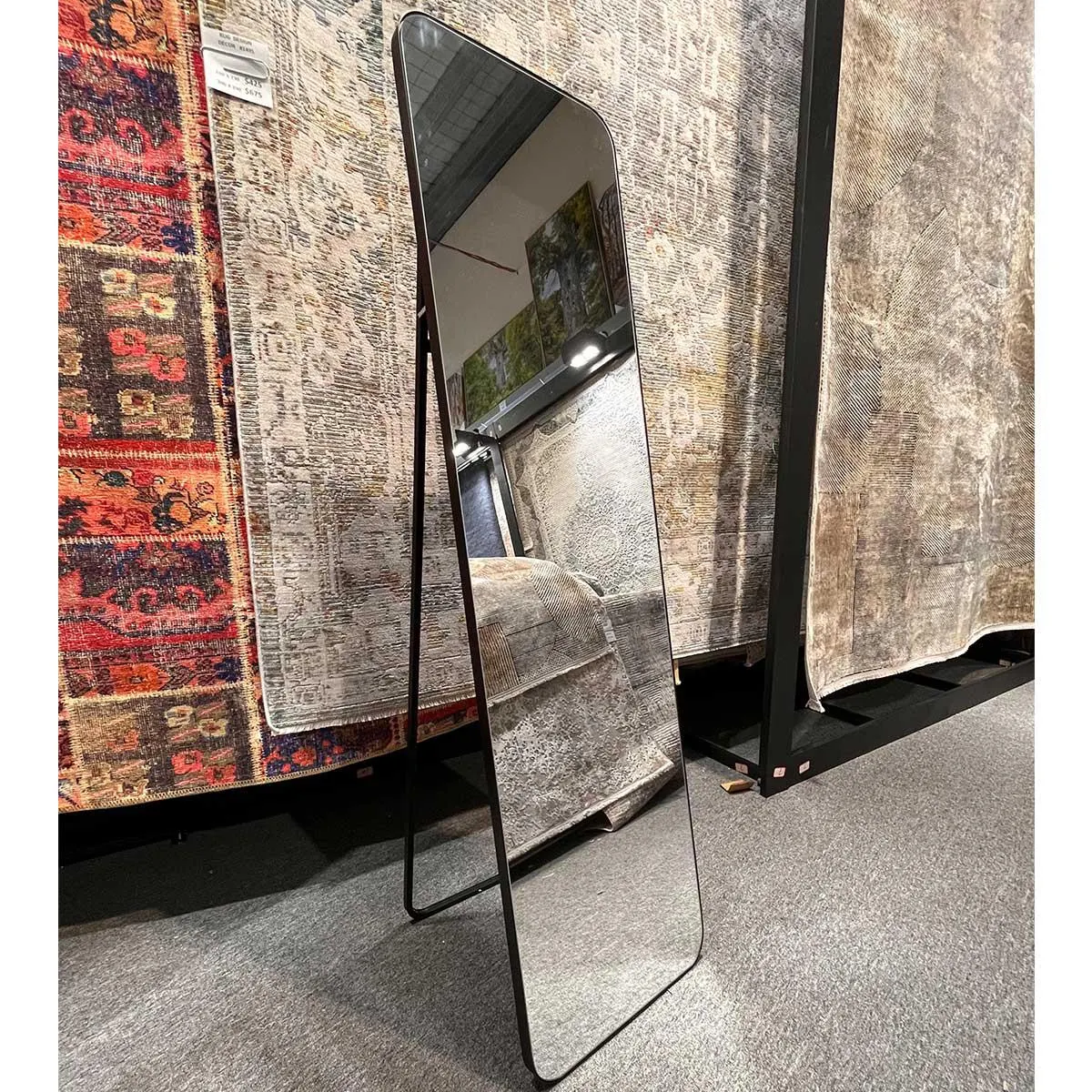 Mirror Freestanding Black full frame 40cm