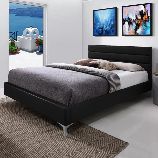 Κρεβάτι Διπλό Nova Project Μαύρο 170 x 215 x 100