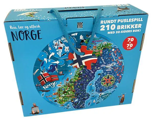 Bok og puslespill- Norge (210brikker)