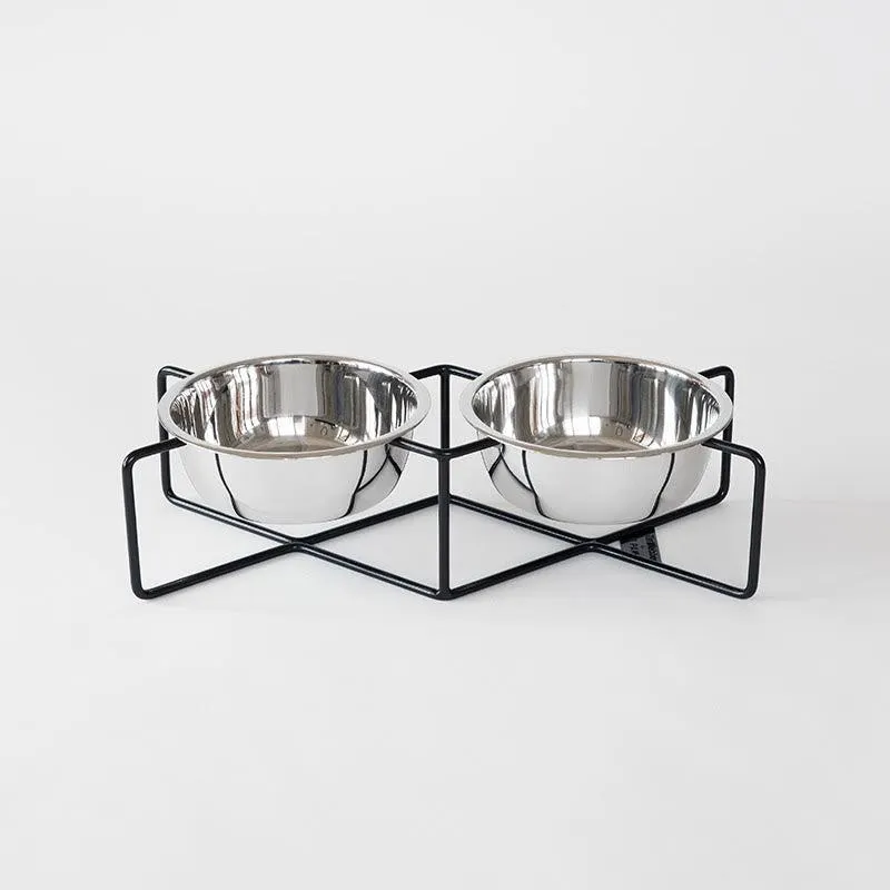 Number 8 Dog Feeder in Black