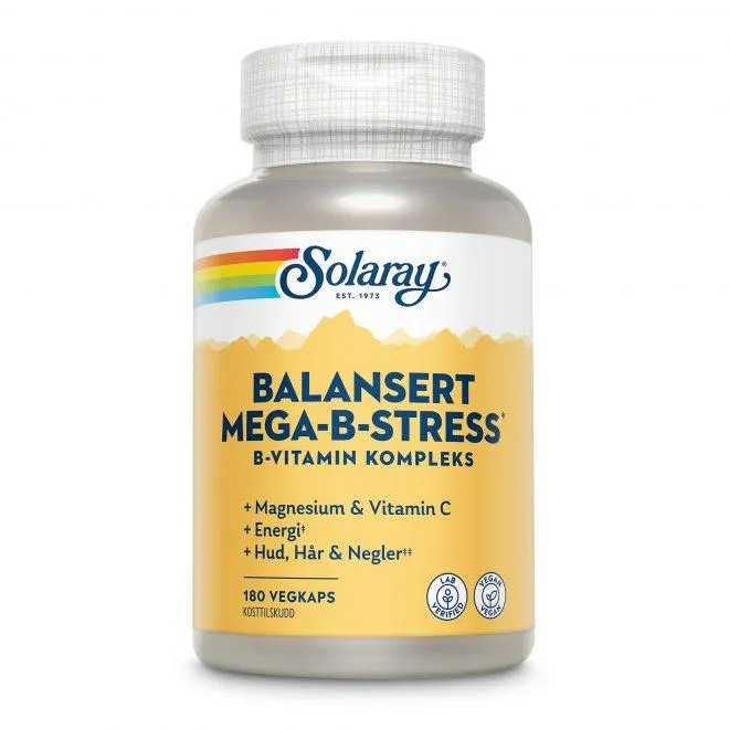 Solaray Mega-B-Stress 180 kapsler