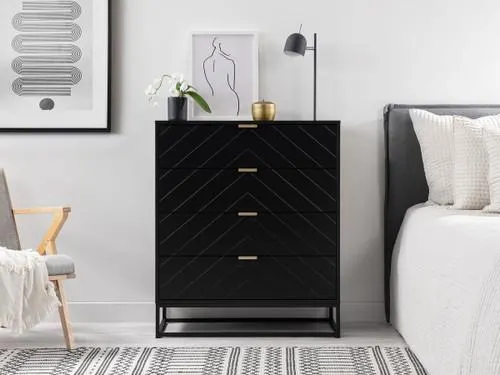 Inca Four Drawer - Black