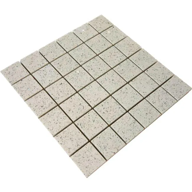 Mosaic Quartz Stone White 5x5