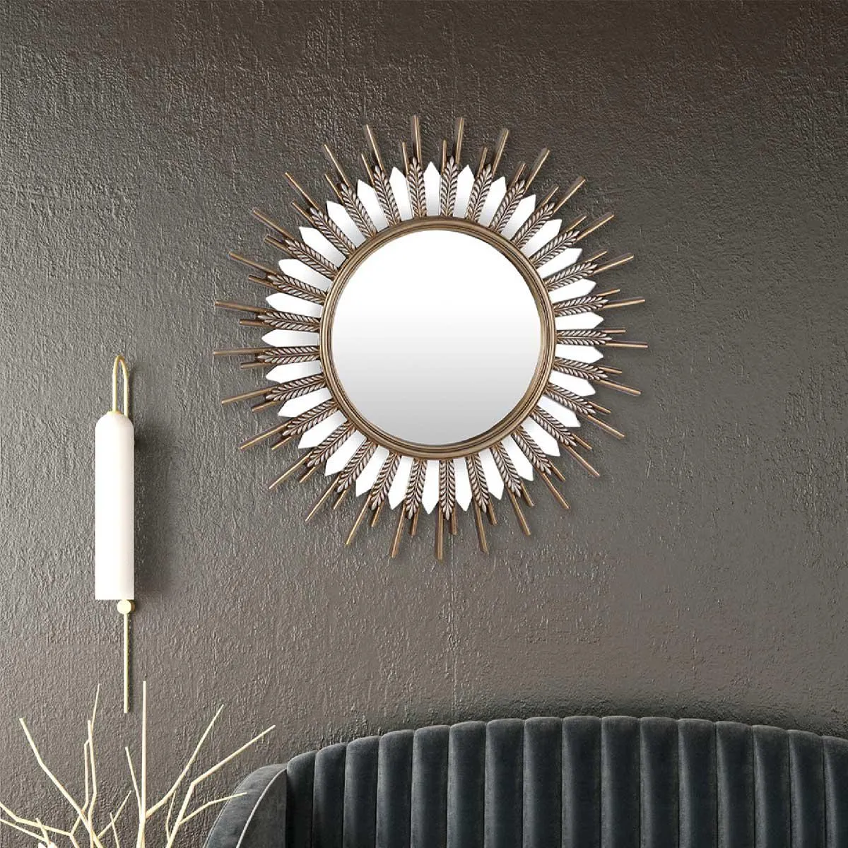 Mirror Feather star burst 75cm